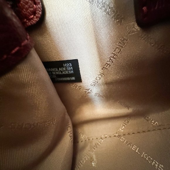 Michael Kors Hamilton XS MINI Satchel Crossbody Bag + Wallet Dark Cherry - Picture 4 of 7